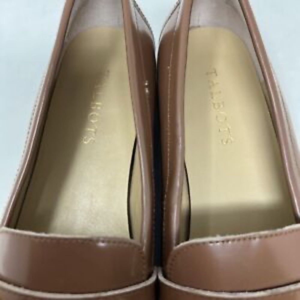 Talbots LAURA TASSELED LEATHER LOAFERS Brown Size 7 - Picture 9 of 11